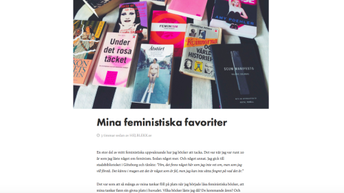 Bloggdesign till egna bloggen HEJ BLEKK! där jag skriver om feminism, kroppspolitik och populärkultur. Fokus på enkel och rättfram läsupplevelse.