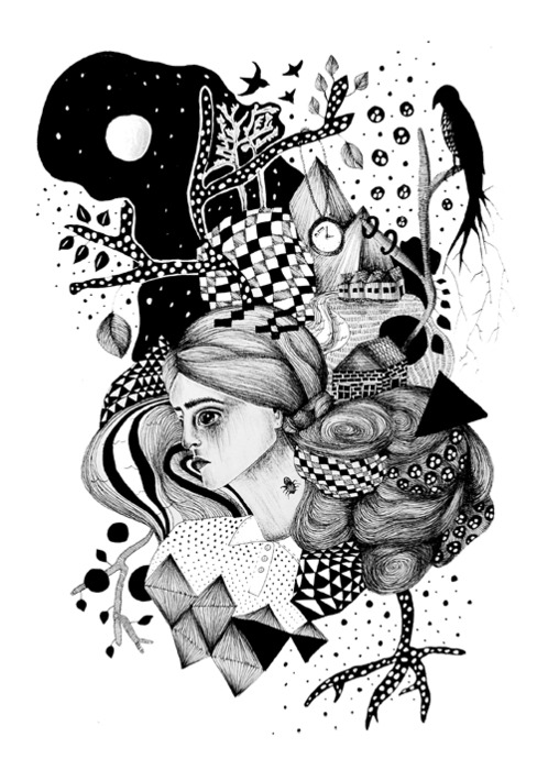 Frida Kahlo, Yoko Ono, Coco Chanel, Virginia Wolf. Illustrationer, 2011.