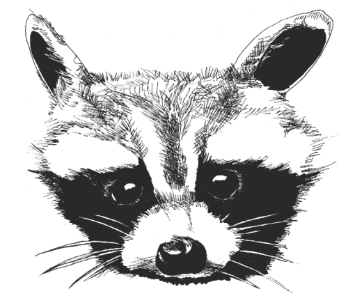 Tygpåse för Konstpretton, 2012. Oblekt naturfärgad. Motivet illustrerades med tusch och blyerts.