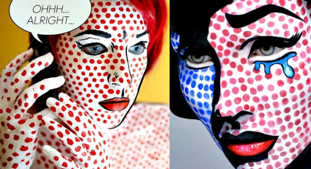 cool Halloween costumes comic book character make-up
