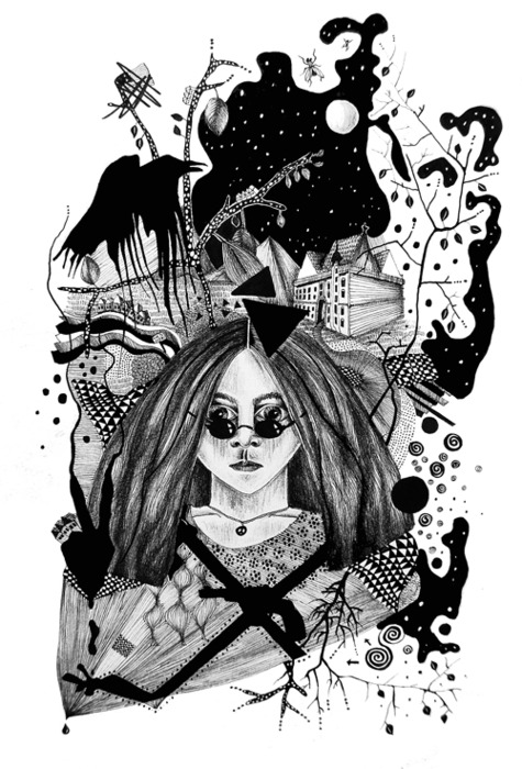 Frida Kahlo, Yoko Ono, Coco Chanel, Virginia Wolf. Illustrationer, 2011.
