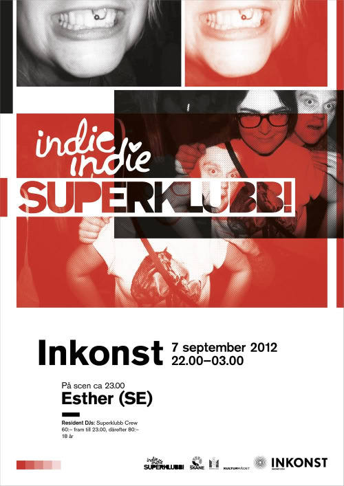 Grafisk profil till klubben Indie indie superklubb!, 2012.