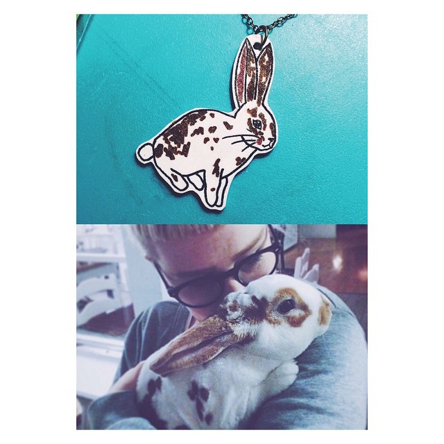 Gjorde denna till min syster. Det är hennes kanin Patti. 🐰💙