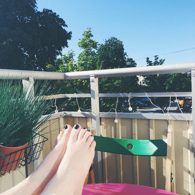 Bästa balkongen i hela staaaadaaa ☀️