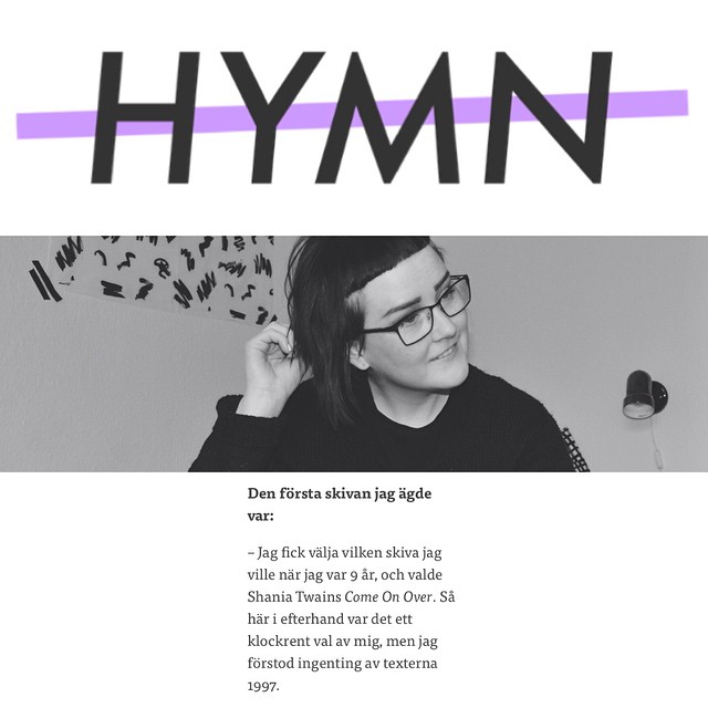 Den überbraiga musiksajten HYMN ställde några frågor om tonår, festivalminnen och guilty pleasures. 🎧 In på hymn.se för att läsa intervjun. 💜