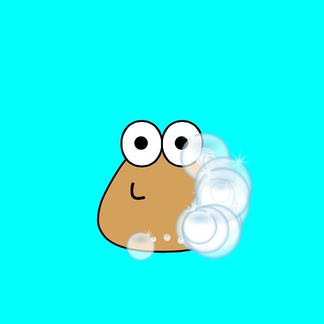 Är smått besatt av min tamagotchi Pou. Älskar att hen är så nöjd när jag tvålar in. Självklart är Pou vegetarian och feminist. 😊💓🍡🍒💩